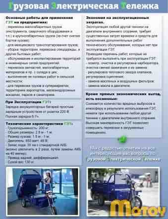 Грузовая электрическая тележка(Скутер) Грузовая электрическая тележка(Скутер)